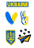 Временное тату мини сет Ukraine